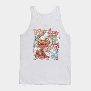 Coffee addict caffeine craving pug Tank Top